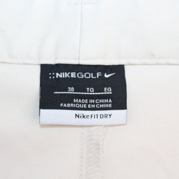 Nike Golf DRI-FIT Shorts Mens Sz 38 Stretch Standard Fit Beige Performance - Picture 10 of 11